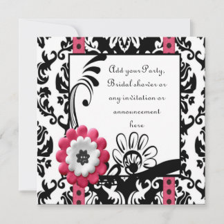 Invitation multi-usages noir et blanc