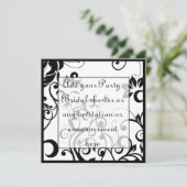 Invitation multi-usages noir et blanc (Debout devant)
