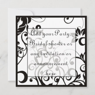 Invitation multi-usages noir et blanc
