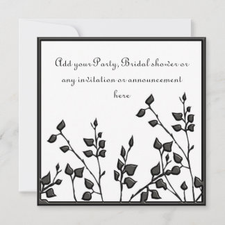 Invitation multi-usages noir et blanc