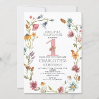 Multicolor Fleur sauvage Wreath Girls Numéro Anniv
