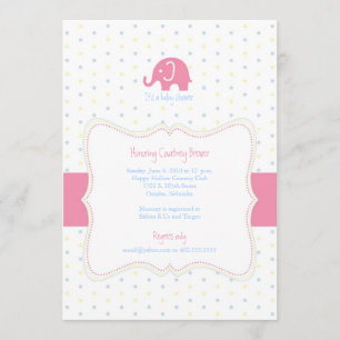 Invitation Multicolor Polkadot Baby shower Invi