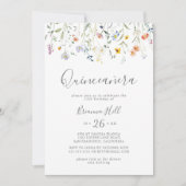 Invitation Multicolor sauvage Quinceañera (Devant)