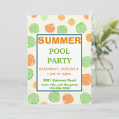 Invitation multicolore à pois pour soirée d'été (Debout devant)