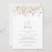 Invitation Multicolore Fleur sauvage Je fais BBQ Engagement P (Devant)