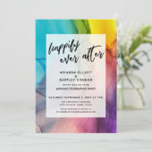 Invitation Multicolore Heureux Jamais Après La Réception De M (Debout devant)