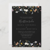 Invitation Multicolore sauvage noir Nuestra Boda Mariage (Devant)
