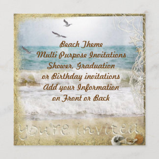 Invitation multifonction pour fête sur la plage