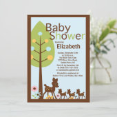 Invitation multiple de baby shower de triplets de (Debout devant)