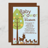 Invitation multiple de baby shower de triplets de (Devant / Derrière)