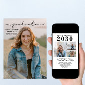 Invitation  Multiple Photo Graduation Card, Minimalist Senior