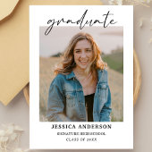 Invitation Multiple Photo Graduation Card, Minimalist Senior