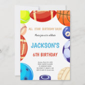 Invitation multisport All-Star modifiable (Devant)