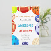 Invitation multisport All-Star modifiable (Debout devant)