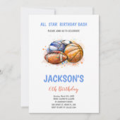 Invitation multisport pour garçons (Devant)