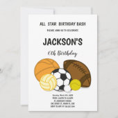 Invitation multisport pour garçons (Devant)