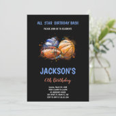 Invitation multisport pour garçons modifiables (Debout devant)