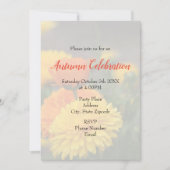 Invitation Mums orange jaune (Devant)