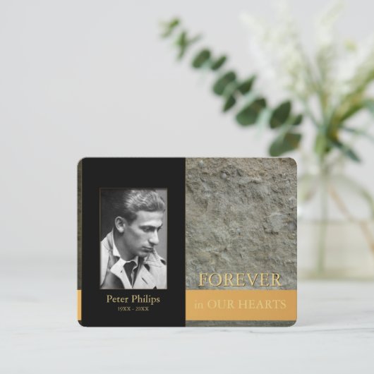 Invitation Mur Black Photo Frame Memorial Service Inv (Debout devant)