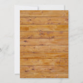 Invitation Mur de grange, Bois, Bat mitzvah rustique (Dos)