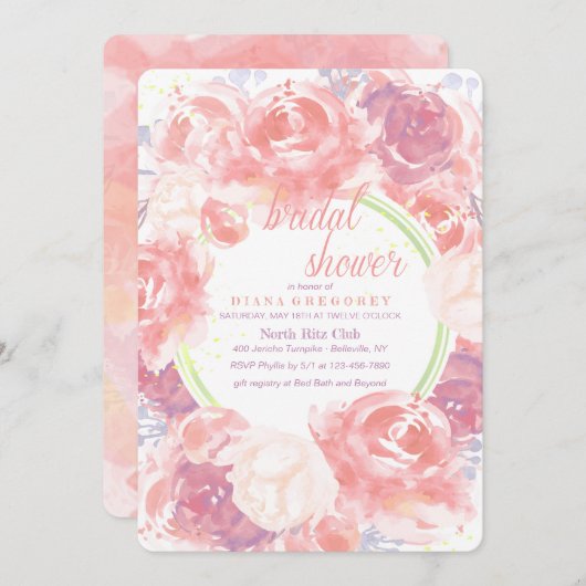 Invitation Murmures Floraux (Devant / Derrière)