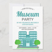 Invitation Musée Enfants Fête d'anniversaire (Devant)