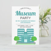 Invitation Musée Enfants Fête d'anniversaire (Debout devant)