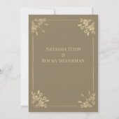 Invitation Museum Gold Affair Mariage & Party (Dos)