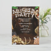Invitation MUSEUM PARTY Dinosaur Bones Mystery Cave Anniversa (Debout devant)