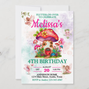 Invitation Mushroom House et Flying Fairy