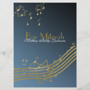 Invitation Music Bar Mitzvah 8.75
