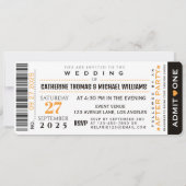 Invitation Music Concert VIP Ticket Et Mariage RSVP (Dos)