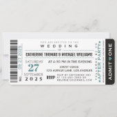 Invitation Music Concert VIP Ticket Et Mariage RSVP (Dos)
