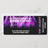 Invitation Music Concert VIP Ticket Et Mariage RSVP (Devant)