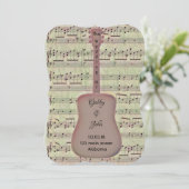 Invitation Music Note et Guitare (Debout devant)