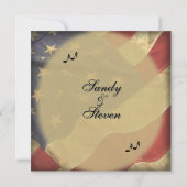 Invitation Music on Distressed American Flag Theme Wedding   (Dos)