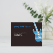 Invitation Music Rock Star Bar Mitzvah Réception (Debout devant)