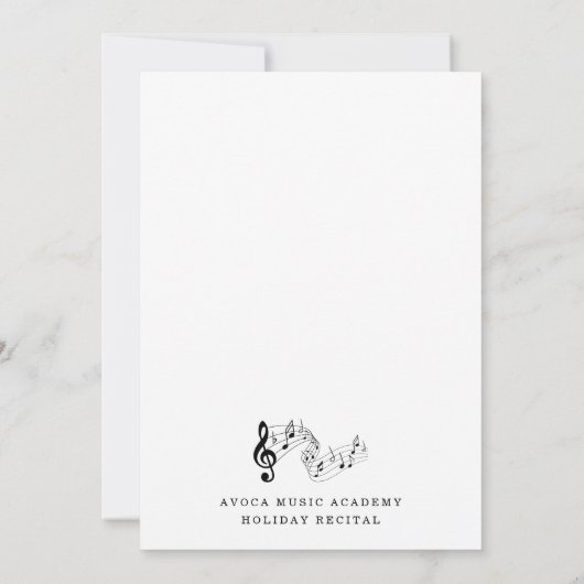 Invitation Music Studio Piano Violon Voix Considérant Invitat (Dos)