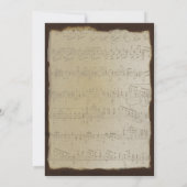 Invitation Musical Gold Orange Plum Heart Leaf Mariages (Dos)