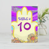 Invitation Musical Hemsa Bar Bat mitzvah Table Numéro de sièg (Debout devant)