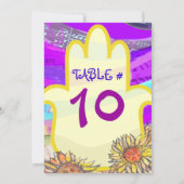 Invitation Musical Hemsa Bar Bat mitzvah Table Numéro de sièg (Dos)