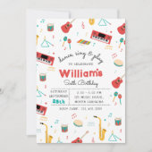 Invitation Musical Instruments Music Theme Birthday Party (Devant)