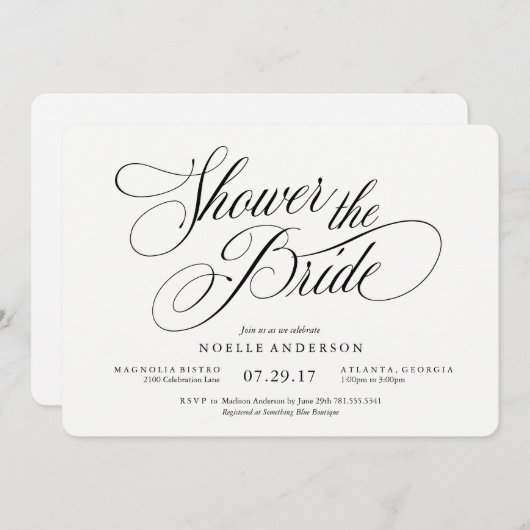 Invitation musicale à la douche nuptiale (Devant / Derrière)