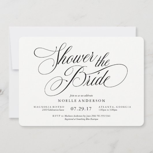 Invitation musicale à la douche nuptiale (Devant)