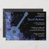 Invitation musicale de bat mitzvah de barre de (Devant / Derrière)