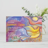 Invitation musicale de bat mitzvah de colombe de (Debout devant)