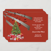 Invitation musicale de Noël (Devant / Derrière)