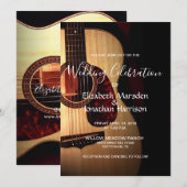 Invitation Musicien de guitare moderne Mariage (Devant / Derrière)