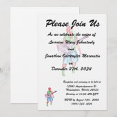 Invitation musicienne de guitare acoustique (Devant / Derrière)