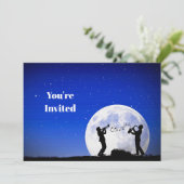 Invitation Musiciens Pleine lune bleue Anniversaire (Debout devant)